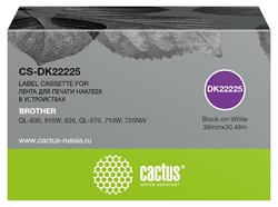 Картридж ленточный Cactus CS-DK22225 черный для Brother QL-800, 810W, 820, QL-570, 710W, 720NW - фото 17135