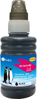 Чернила G&G GG-T6731BK черный для Epson L800, L805, L810, L850 (100 мл) - фото 17154