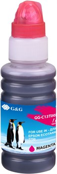 Чернила G&G GG-C13T00R340 пурпурный для Epson EcoTank 7700, 7750 (70 мл) - фото 17160