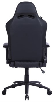 Кресло игровое Cactus CS-CHR-130 цвет: черный, обивка: эко.кожа, крестовина: металл, пластик черный - фото 17270