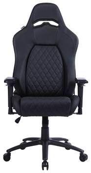 Кресло игровое Cactus CS-CHR-130 цвет: черный, обивка: эко.кожа, крестовина: металл, пластик черный - фото 17273