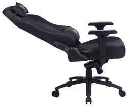 Кресло игровое Cactus CS-CHR-0112BL цвет: черный, обивка: эко.кожа, крестовина: металл пластик черный - фото 17279