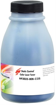 Тонер Static Control HP2025-80B-COS голубой для принтера HP CLJ 2025 (флакон 80 гр.) - фото 17409