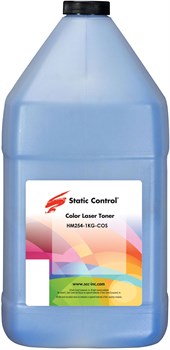 Тонер Static Control HM254-1KG-COS голубой для принтера HP M252, 254, 45 (флакон 1'000 гр.) - фото 17711