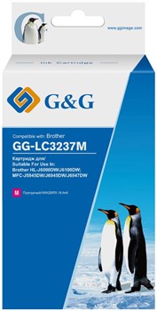 Струйный картридж G&G GG-LC3237M пурпурный для Brother HL-J6000DW, J6100DW (18.4 мл) - фото 17714