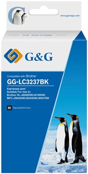 Струйный картридж G&G GG-LC3237BK черный для Brother HL-J6000DW, J6100DW (65 мл) - фото 17717