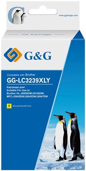 Струйный картридж G&G GG-LC3239XLY желтый для Brother HL-J6000DW, J6100DW (52 мл) - фото 17719