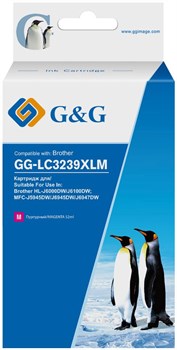 Струйный картридж G&G GG-LC3239XLM пурпурный для Brother HL-J6000DW, J6100DW (52 мл) - фото 17721