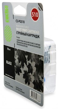 Cтруйный картридж Cactus CS-PG510  черный для Canon Pixma MP240, MP250, MP260, MP270, MP480, MP490, MP492, MX320, MX330 (9 мл) - фото 18152