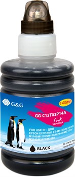 Чернила G&G GG-C13T03P14A черный для Epson M1100, M1120, M1140, M1170, M1180 (140 мл) - фото 18750