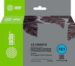 Струйный картридж Cactus CS-CM997A (HP 761) черный матовый для HP DesignJet T7100, Т7200 (775 мл) - фото 18896