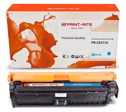 Лазерный картридж Print-Rite PR-CE271A (CE271A / TRH864YPU1J) голубой для HP LJ Ent CP5525 (15'000 стр.) - фото 19353