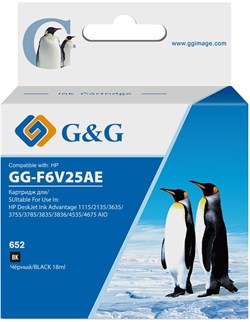 Струйный картридж G&G GG-F6V25AE (HP 652) черный для HP IA 1115, 2135, 3635, 4535, 3835, 4675 - фото 19423