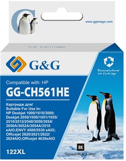 Струйный картридж G&G GG-CH561HE (HP 122) черный для HP DJ 1050A, 2050A, 3000 - фото 19428