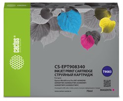 Струйный картридж Cactus CS-EPT908340 (T9083) пурпурный для Epson WorkForce WF-6090DW, WF-6590DWF Pro (70 мл) - фото 19938