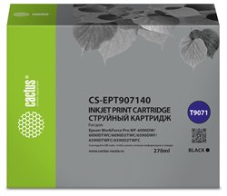 Струйный картридж Cactus CS-EPT907140 (T9071) черный для Epson WorkForce WF-6090DW, WF-6590DWF Pro (270 мл) - фото 19944