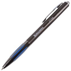 Ручка шариковая автоматическая Brauberg "Stripe", синяя, корпус ассорти, узел 0,7 мм, линия письма 0,35 мм - фото 20097