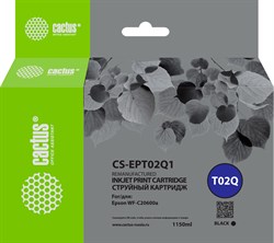 Струйный картридж Cactus CS-EPT02Q1 (T02Q) черный пигментный для Epson WorkForce Enterprise WF-C20600D4TW (1'084 мл) - фото 20358