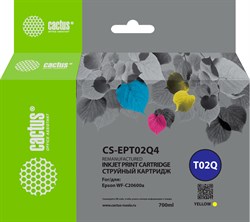 Струйный картридж Cactus CS-EPT02Q4 (T02Q) желт.пигм. для Epson WorkForce Enterprise WF-C20600D4TW  (660 мл) - фото 20361