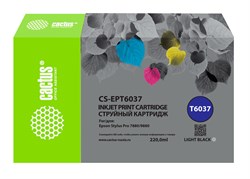Струйный картридж Cactus CS-EPT6037 (T6037) серый для Epson Stylus PRO 7880, 9880 (220 мл) - фото 20375