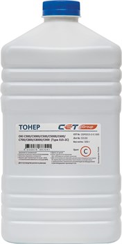 Тонер Cet Type 315-2 OSP0315-2-C-500 голубой бутылка для принтера OKI Pro9431 C300, C3000, C500, C5000 (500 гр.) - фото 20488