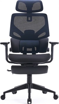 Кресло Cactus CS-CHR-MC01-BLBK синий сиденье черный сетка/ткань с подголов. крестов. пластик подст.для ног - фото 20707