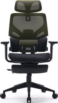 Кресло Cactus CS-CHR-MC01-LGNBK салатовый сиденье черный сетка/ткань с подголов. крестов. пластик подст.для ног - фото 20716