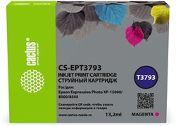 Струйный картридж Cactus CS-EPT3793 (378XL) пурпурный для Epson Expression Photo XP-8500, XP-8505, XP-8600 - фото 20865