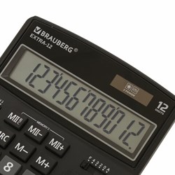 Калькулятор настольный Brauberg Extra-12-BK (206x155 мм), 12 разрядов ...