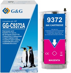 Струйный картридж G&G GG-C9372A пурпурный для HP Designjet T610, T770, T790eprinter, T1300eprinter, T1100 (130 мл) - фото 21365