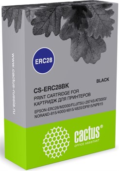 Картридж матричный Cactus CS-ERC28BK (ERC28) черный для Epson ERC28,M2000,FUJITSU-29745,AT3000,NORAND-815,4000,4815,4820,DP815,NP815 - фото 21605