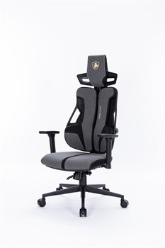 Кресло Cactus CS-CHR-DUO-GYBK серый/черный с подголов. крестов. сталь - фото 22241