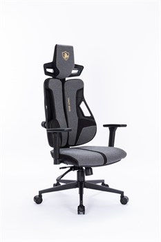 Кресло Cactus CS-CHR-DUO-GYBK серый/черный с подголов. крестов. сталь - фото 22245