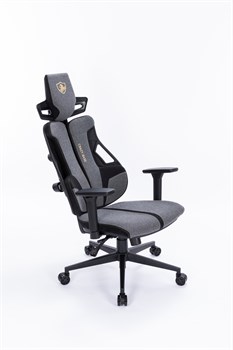 Кресло Cactus CS-CHR-DUO-GYBK серый/черный с подголов. крестов. сталь - фото 22247