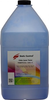 Тонер Static Control TRMPTCOL-1KG-C голубой флакон для принтера HP CLJCP1515, Canon MF8330 (1'000 гр.) - фото 23093