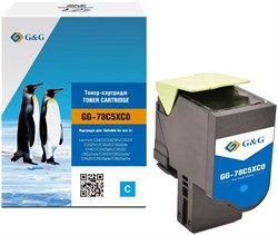 Лазерный картридж G&G GG-78C5XC0 (78C5XC0) голубой для Lexmark CS421, CS421dn, CS521, CS521dn, CS622, CS622de, CX421, CX421adn, CX522, CX522ade, CX622, CX622ade, CX625, CX625ade, CX625adhe (5'000 стр.) - фото 23183