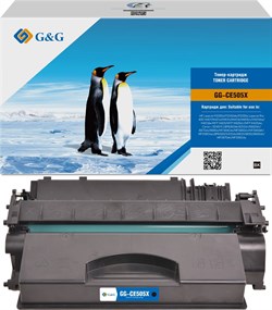 Картридж лазерный G&G GG-CE505X (CE505X) черный для HP LJ P2055, 2050 (6'500 стр.) - фото 23380