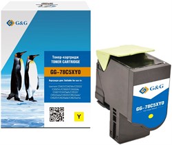 Лазерный картридж G&G GG-78C5XY0 (78C5XY0) желтый для Lexmark CS421, CS421dn, CS521, CS521dn, CS622, CS622de, CX421, CX421adn, CX522, CX522ade, CX622, CX622ade, CX625, CX625ade, CX625adhe (5'000 стр.) - фото 23447