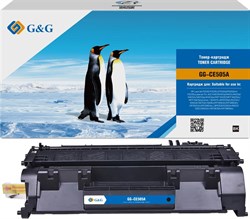 Лазерный картридж G&G GG-CE505A (GG-CE505A UNIVERSAL) черный для HP LaserJet P2035, P2035n, P2055d, P2055dn, P2055x; LaserJet Pro 400 M401, M401a, M401n, M401d, M401dn, M401dne, M401dw, MFP M425, MFP M425dn, MFP M425dw Canon i-SENSYS LBP6300dn, 6310dn, 66 - фото 23751