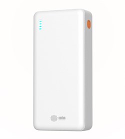 Мобильный аккумулятор Cactus CS-PBFSEA-20000 20000mAh 4.5A USB-A/2xUSB-C белый - фото 23870