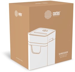 Шредер Cactus CS-SH-E5 (секр.P-4) фрагменты 12лист. 20лтр. скрепки скобы пл.карты - фото 24099