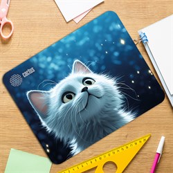 Коврик для мыши Cactus White Cat 300x250x3мм (CS-MPC-D11M) - фото 24604