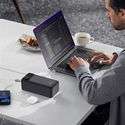 Мобильный аккумулятор Cactus CS-PBFSND-40000 40000mAh 65W 3A USB-A/USB-C черный - фото 24970