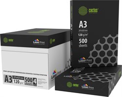 Бумага Cactus CS-LPA3120500 A3/120г/м2/500л./белый CIE170% для лазерной печати - фото 25243