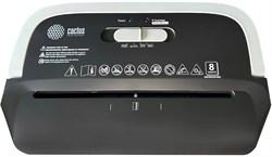 Шредер Cactus CS-SH-C2 черный (секр.P-4) фрагменты 8лист. 13лтр. скрепки скобы пл.карты - фото 25452