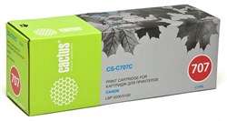 Лазерный картридж Cactus CS-C707C (Cartridge 707) голубой для Canon LBP 5000 i-Sensys Laser Shot, 5100 i-Sensys (2'000 стр.) - фото 8351