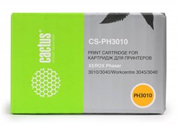 Лазерный картридж Cactus CS-PH3010 (106R02181) черный для Xerox Phaser 3010, 3010v, 3040, 3040v; WorkCentre 3045, 3045b, 3045v, 3040ni (1'000 стр.) - фото 9499