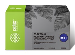 Струйный картридж Cactus CS-EPT8651 (C13T865140) черный для Epson WF5190, 5690 (176 мл)