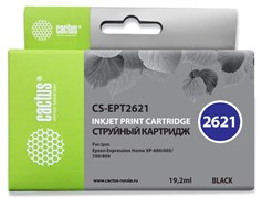 Струйный картридж Cactus CS-EPT2621 (26XL) черный для принтеров Epson Expression Premium XP-600, XP-700, XP-710, XP-800, XP-820 (19,2 мл)