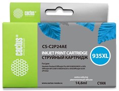 Струйный картридж Cactus CS-C2P24AE (HP 935XL) голубой увеличенной емкости для HP OfficeJet Pro 6230 ePrinter, Pro 6830 eAll in One (14,6 мл.)